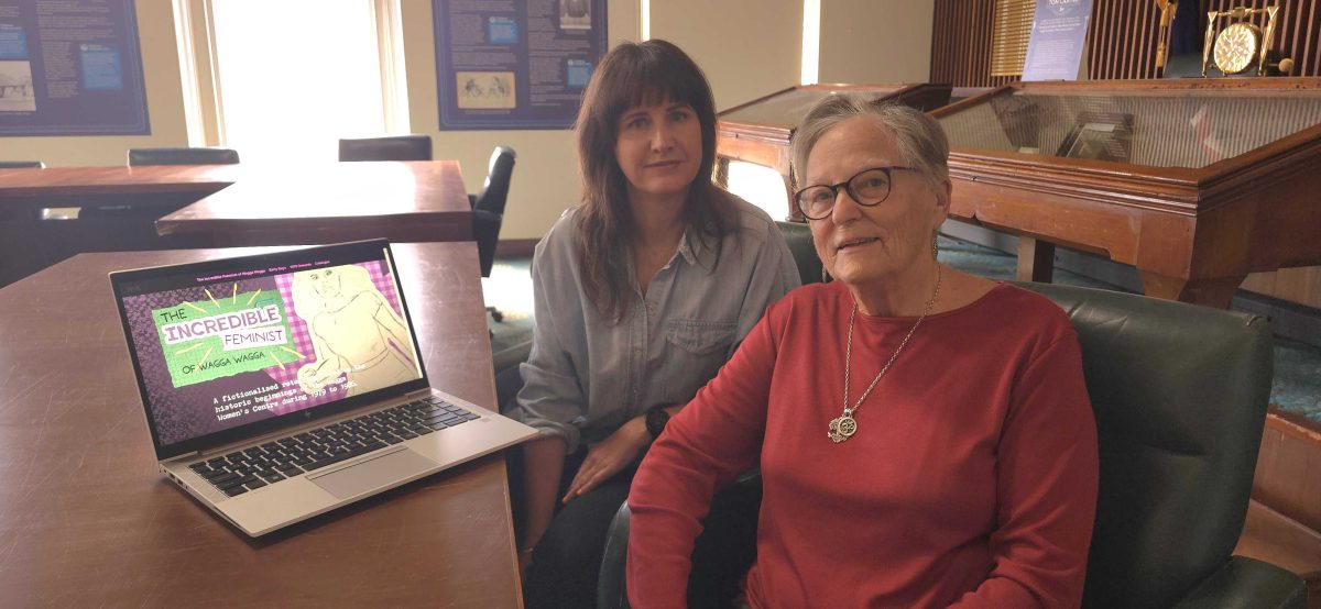 Jan Roberts, one of WWWHC’s founders, and Sophie Magnusson, MoR’s assistant collections 