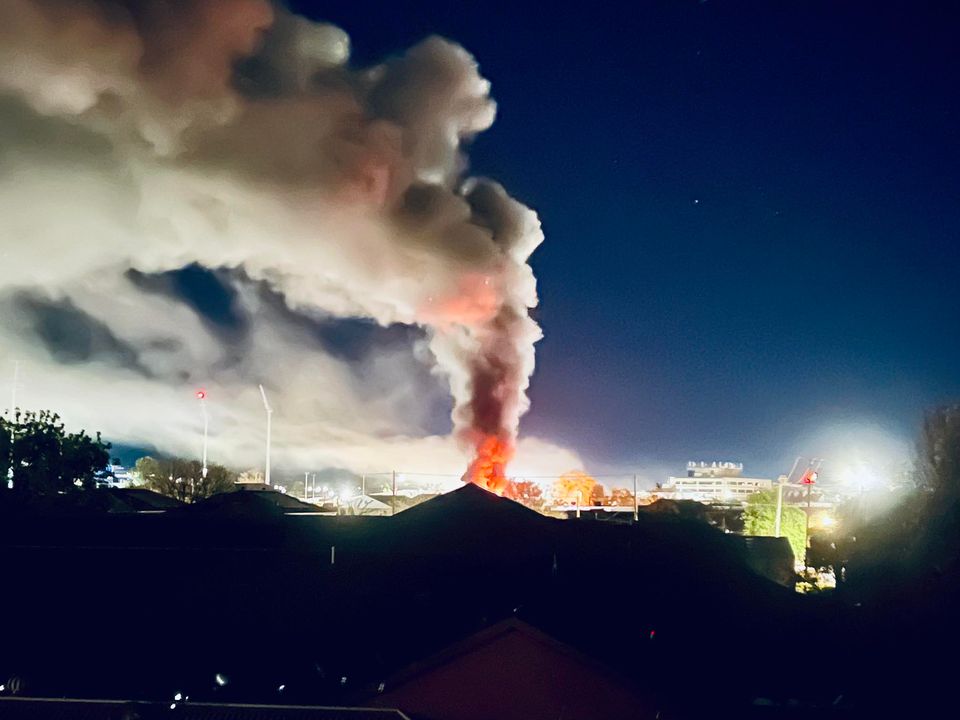 Fire and Rescue NSW were called to a business premises at Blake Street and extinguished the fire overnight. 