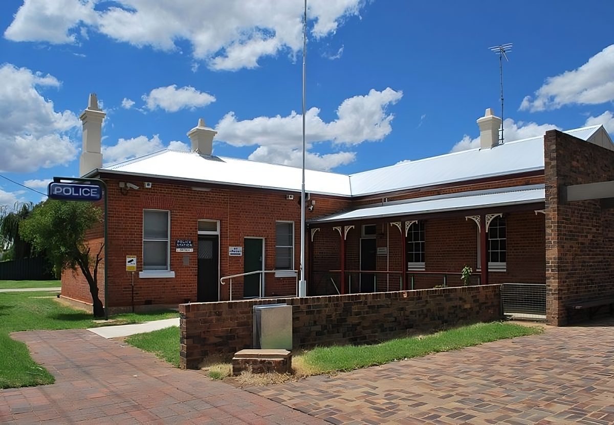 External shot of Hillston police station 