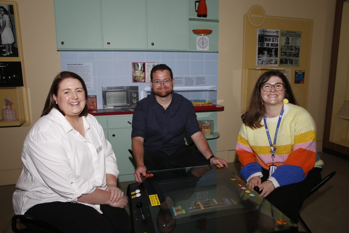 Youth Community Coordinator with the Office for Regional Youth Renee Cooper, Council’s Museum Education and Public Programs Officer Angus Cawdell-Smith, and Youth Development Office Melissa Fattore.