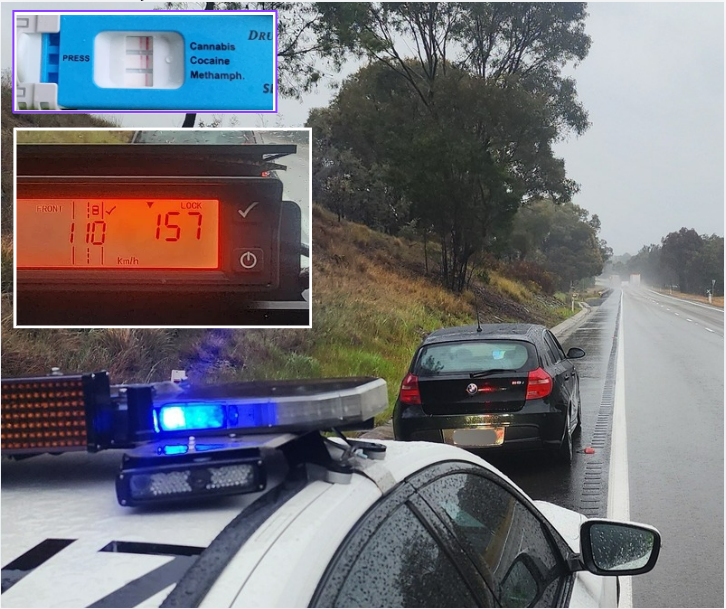 Learner driver clocks 157km/h under the influence of cannabis and cocaine. 