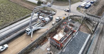 Wallendbeen's temporary bridge reopens as work on permanent structure faces further delays