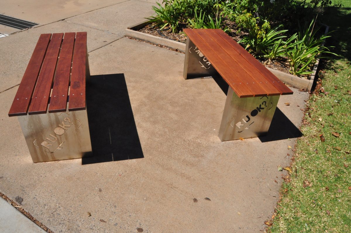 Griffith's R U OK? team aims to install benches at every school in the district. 