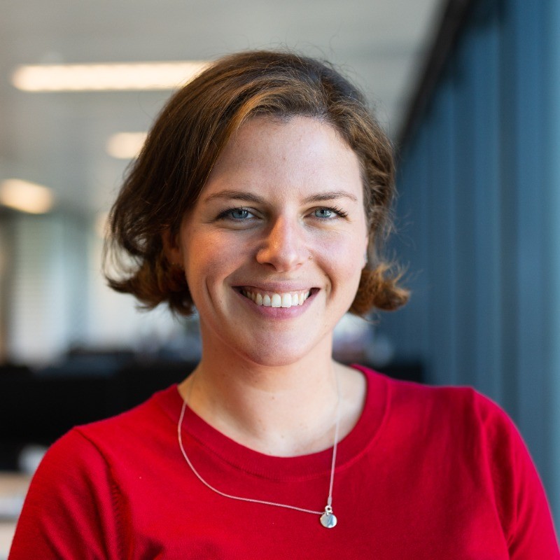 smiling woman in an office