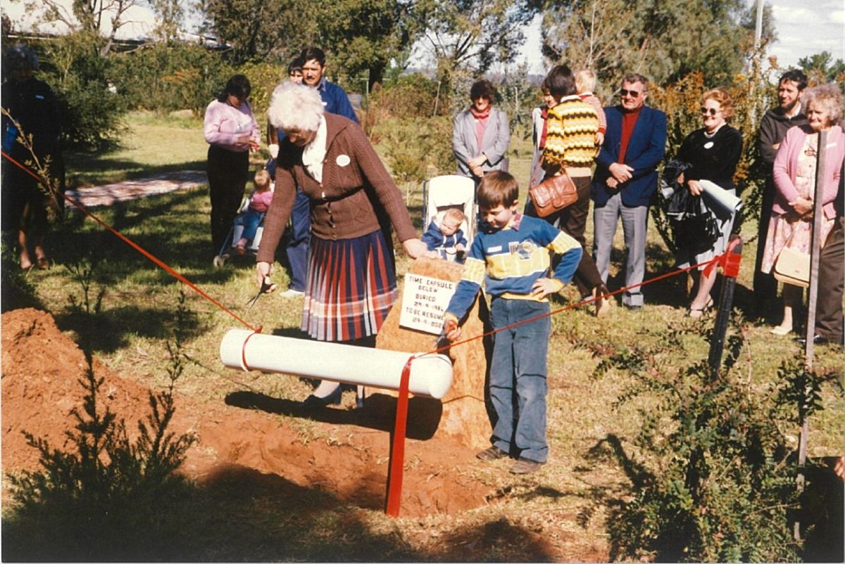 Someone digging up a time capsule 