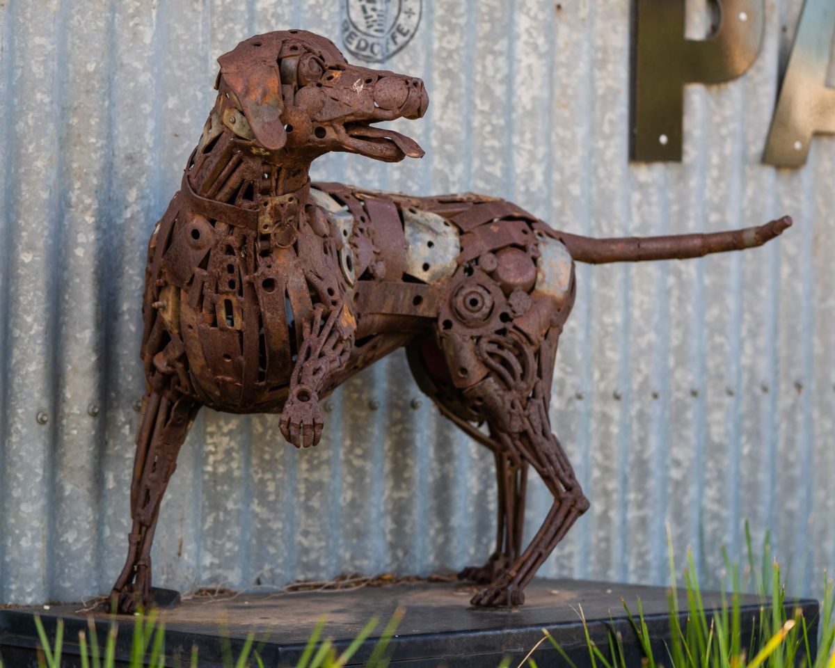 Mr Taylor's Bonnie Dog sculpture is seen as a memorial for his beloved dog that has since passed.