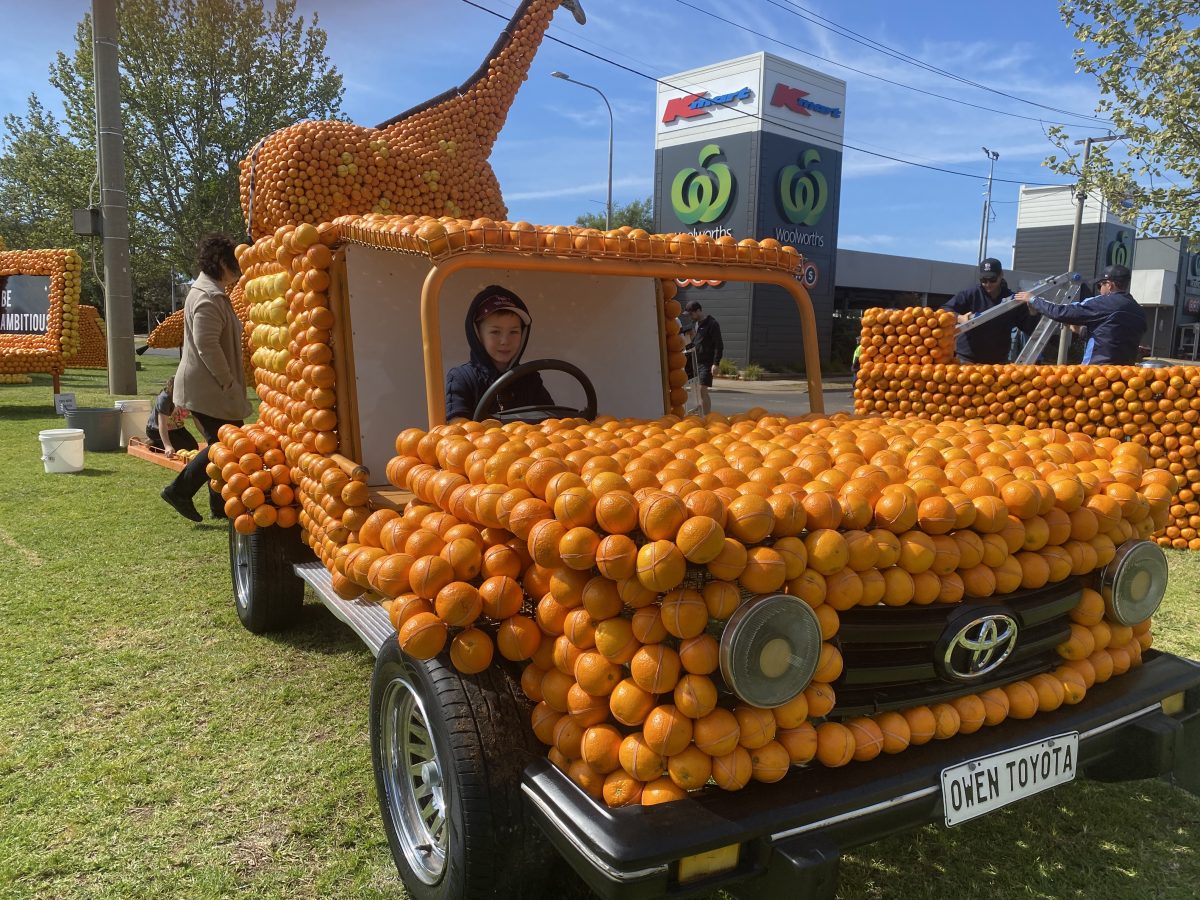 The LandCruiser made of oranges and citrus