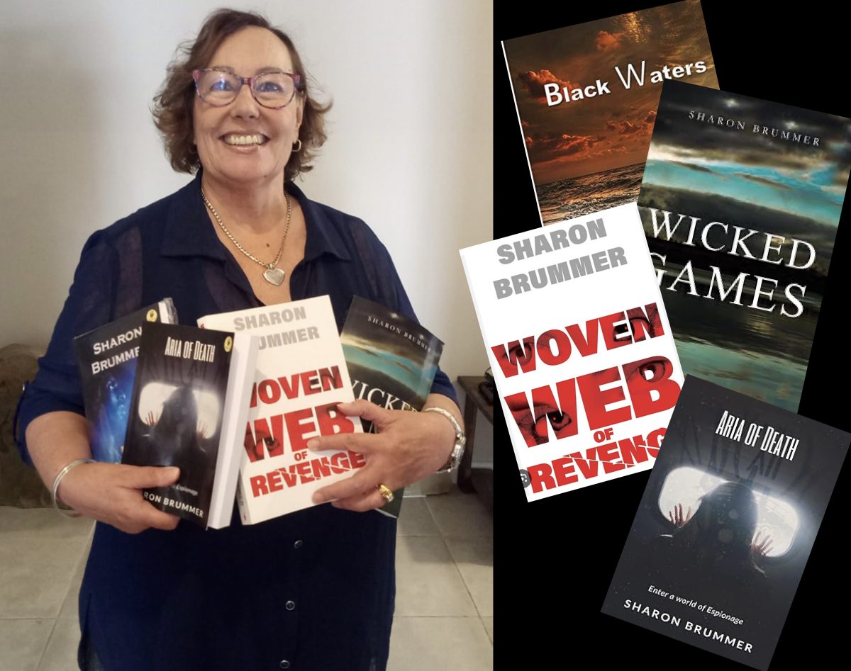 Wagga based author Sharon Brummer with a selection of her books.