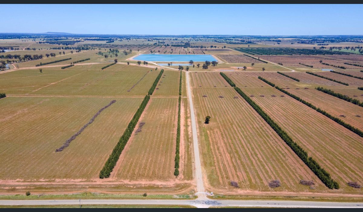 Aerial shot of farm property 