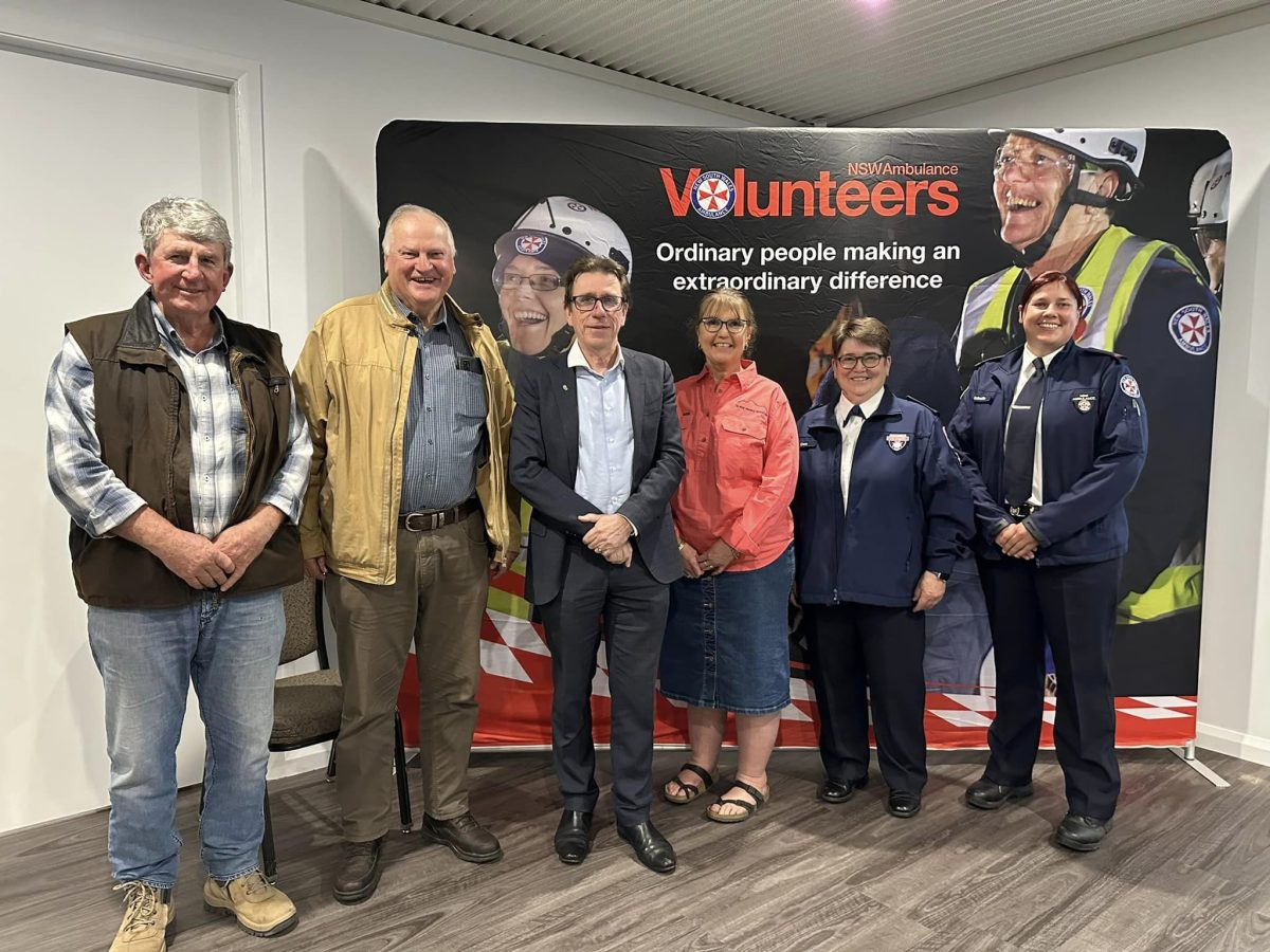 Members of The Rock Progress Association, NSW Ambulance and Dr McGirr at a recent information evening.