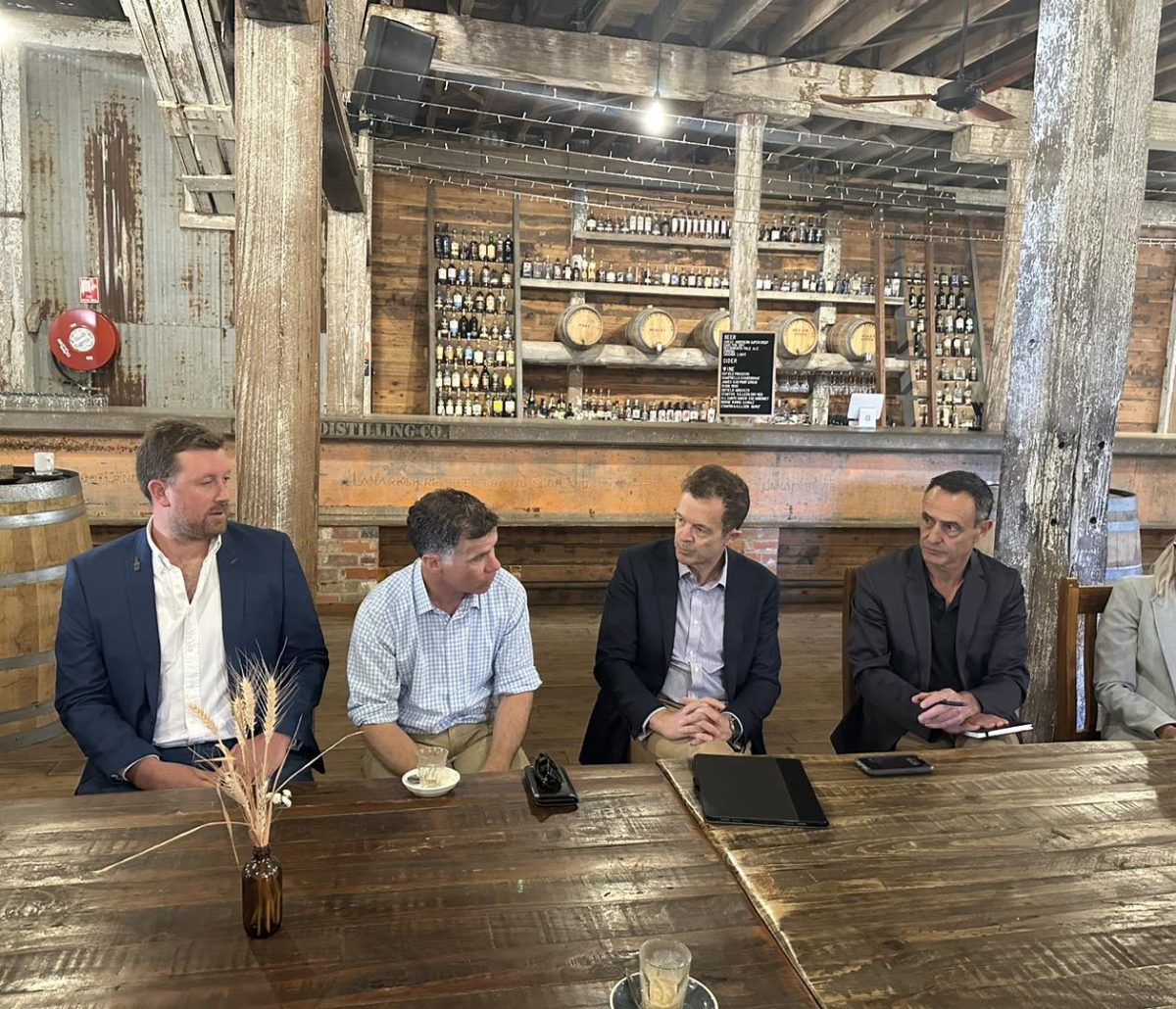 four guys and a rustic table 