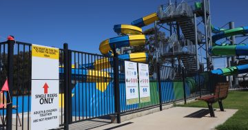 Leeton's twin-ring waterslide reopens as Wagga and Griffith look on with envy