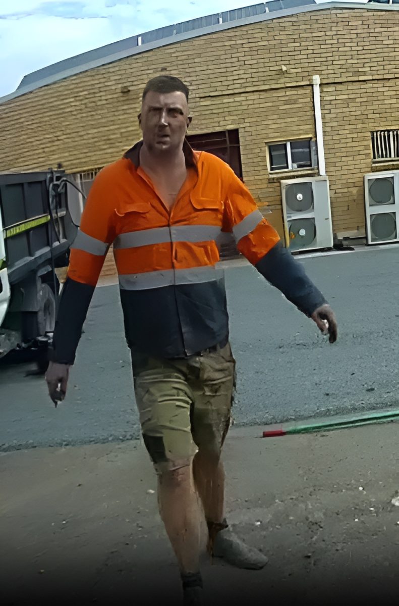 security camera footage of worker