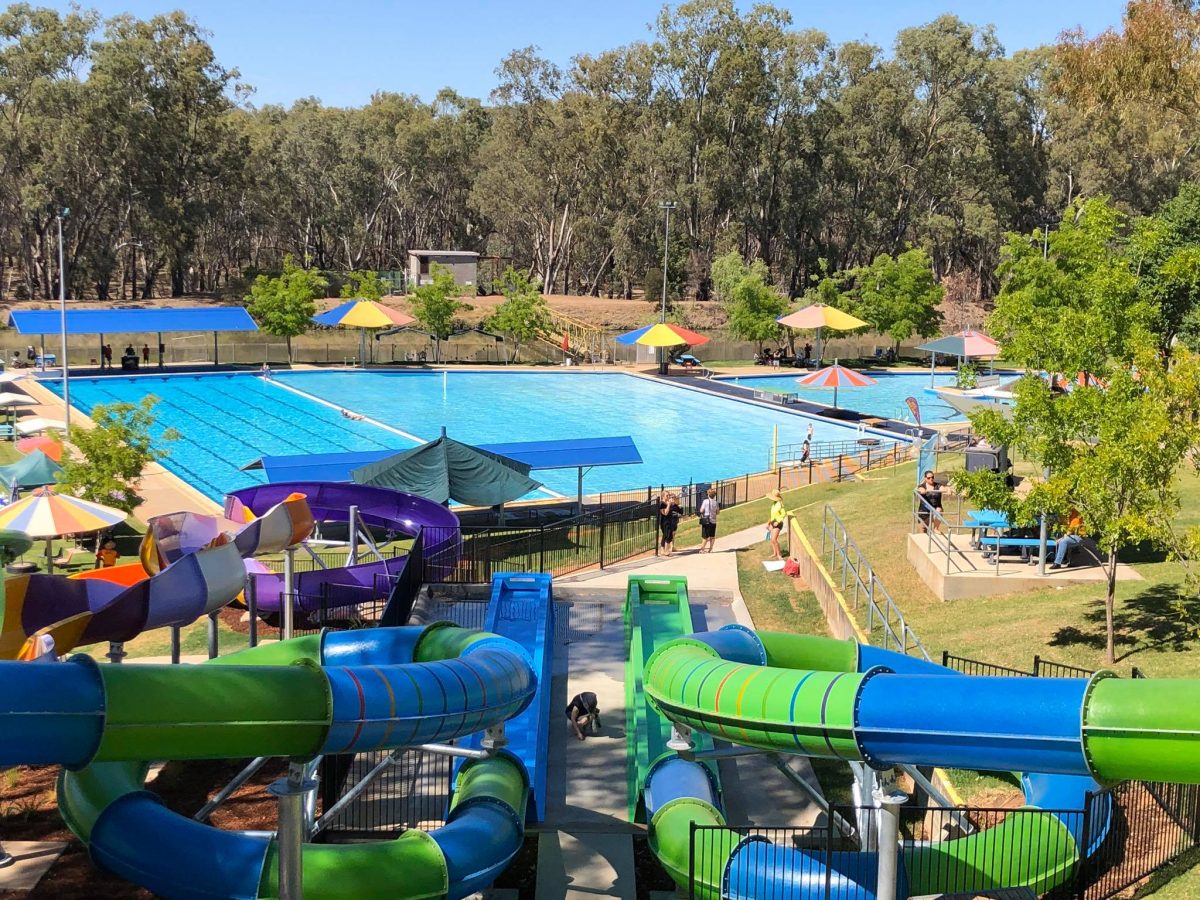 Twin waterslide in Narrandera