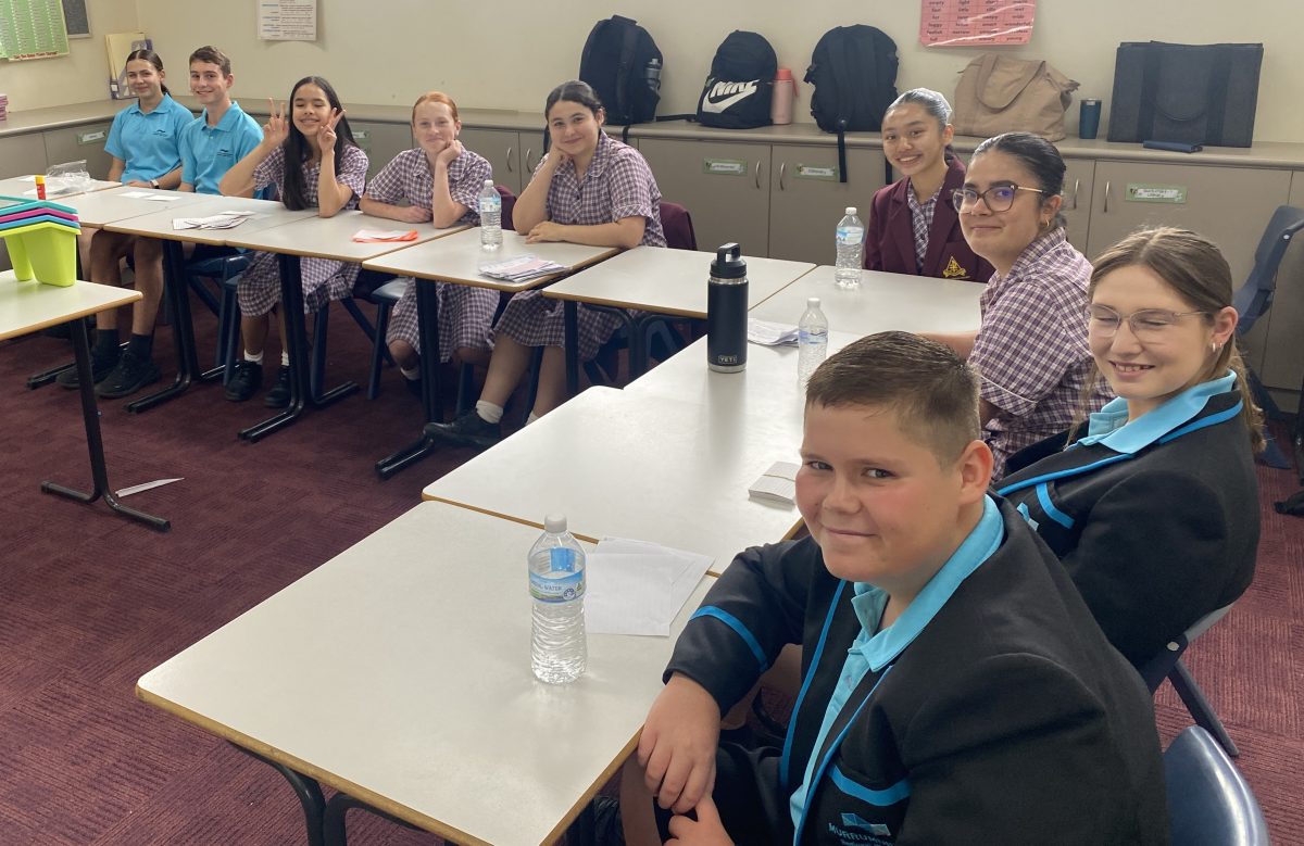 Students in a classroom 