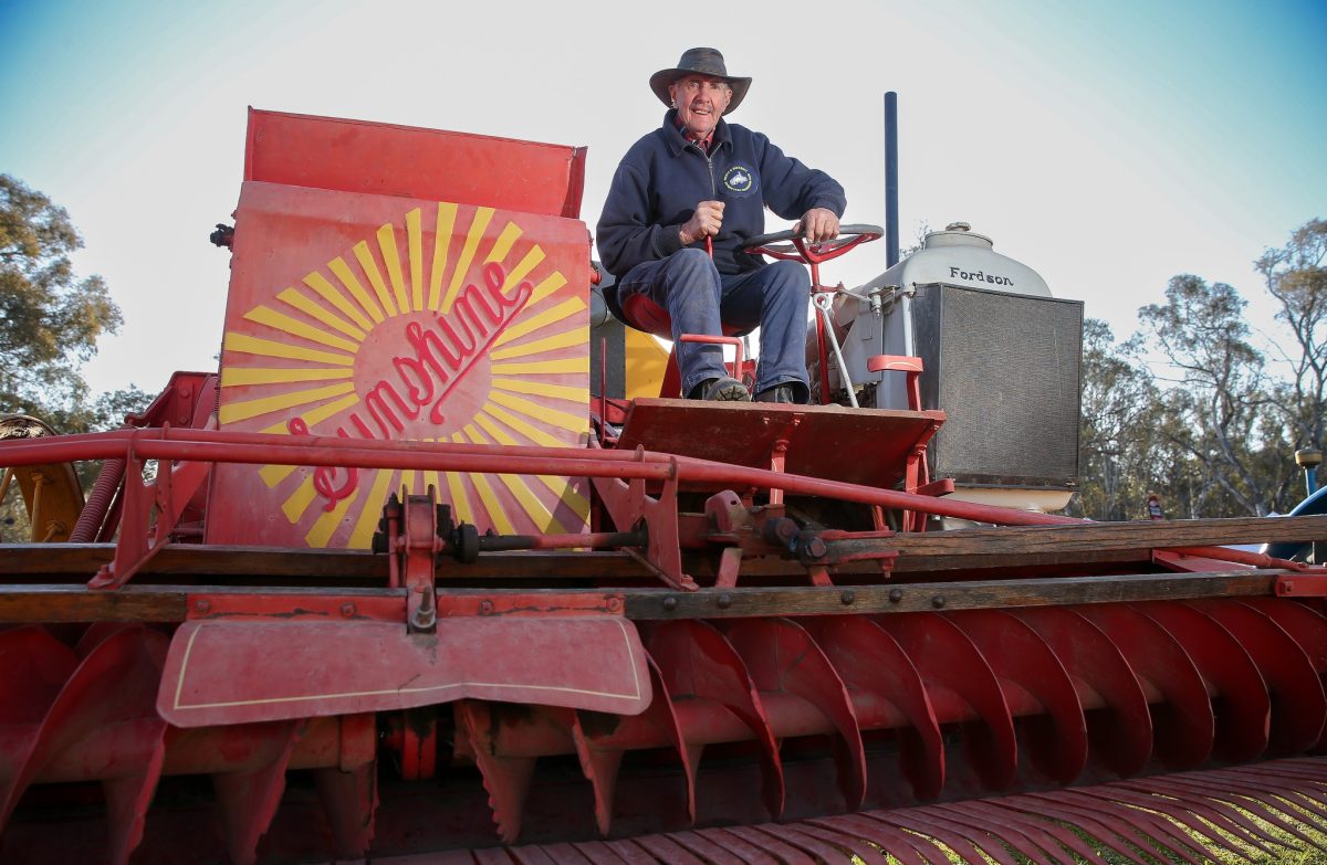 Kerry Pietsch has one of Australia's largest private collections of headers and he will have 27 of them working in a wheat crop on Saturday 11 January 2025, at the Warrangong Vintage Harvest Day at Pleasant Hills.