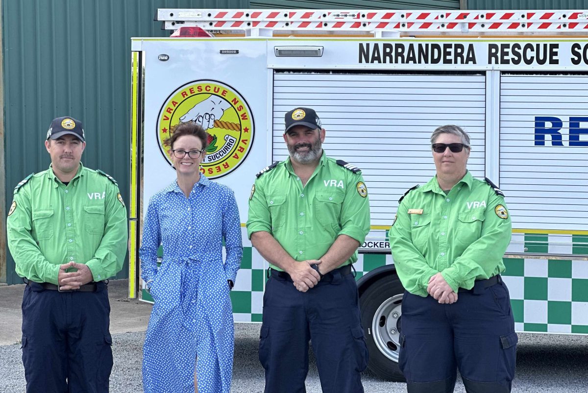 'Steph Cooke with Members of VRA Narrandera announcing $188,614 funding for the redevelopment of their facilities (from left to right) Shannon Rivero, Steph Cooke MP, Alistair MacDonald Captain and Debbie 