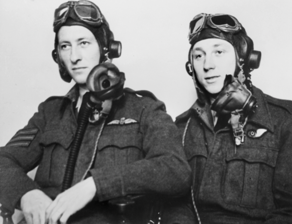 Leeton airmen Edward George Wicky and Oswald Mountford.