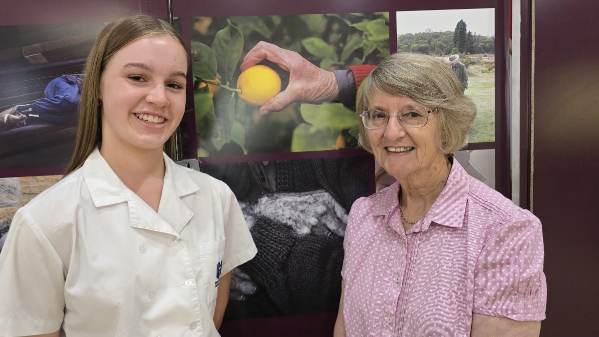 Isabelle Armstrong with her grandmother.