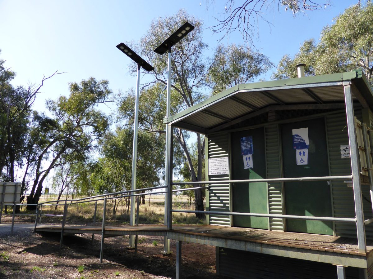 Solar lighting has been installed at rest areas as part of the government upgrades.