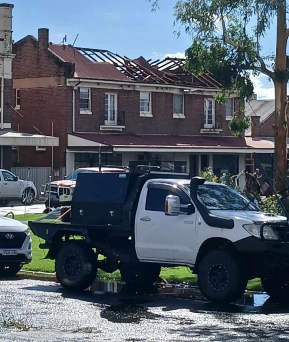 Roof off a house