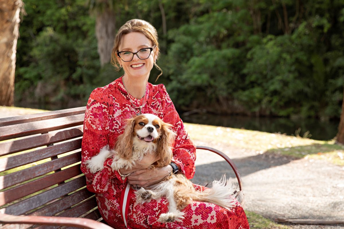 Member for Cootamundra Steph Cooke with Peggy.