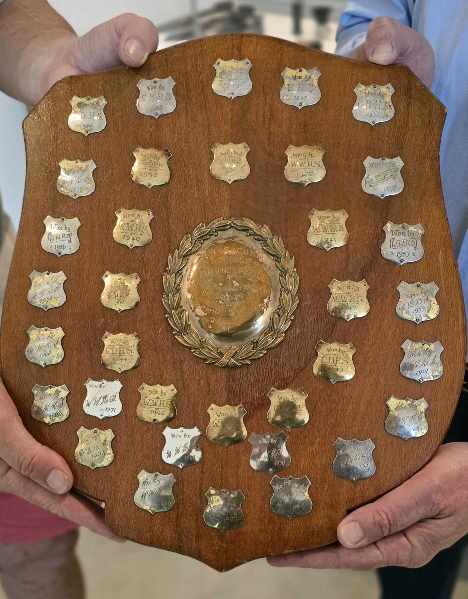 A shield from a high school rugby league competition 