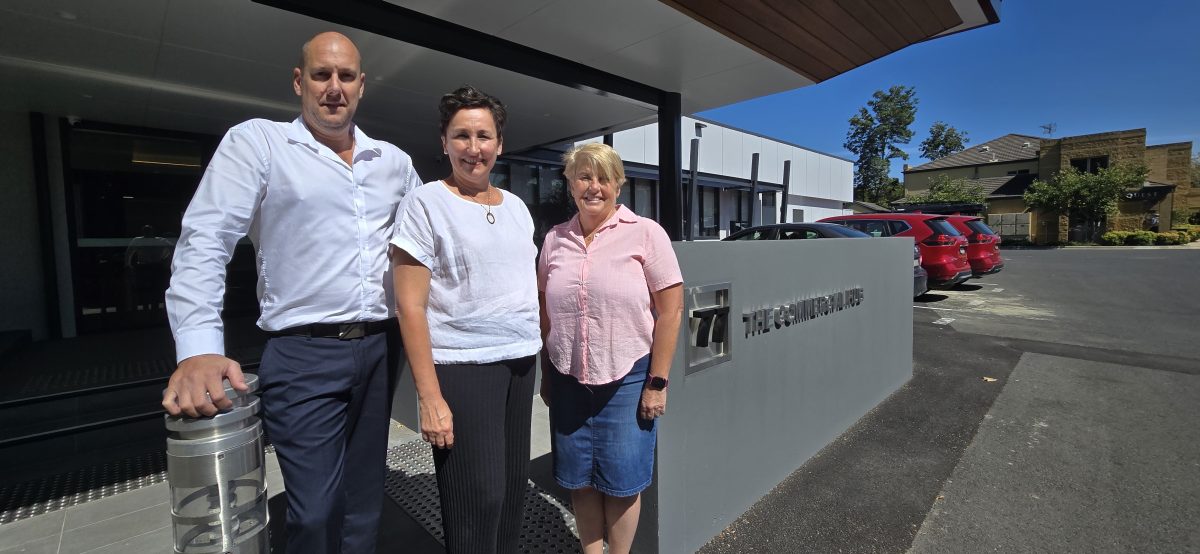 Facility manager Adrian Hume finance manager Sally Whitley Jane Barnes