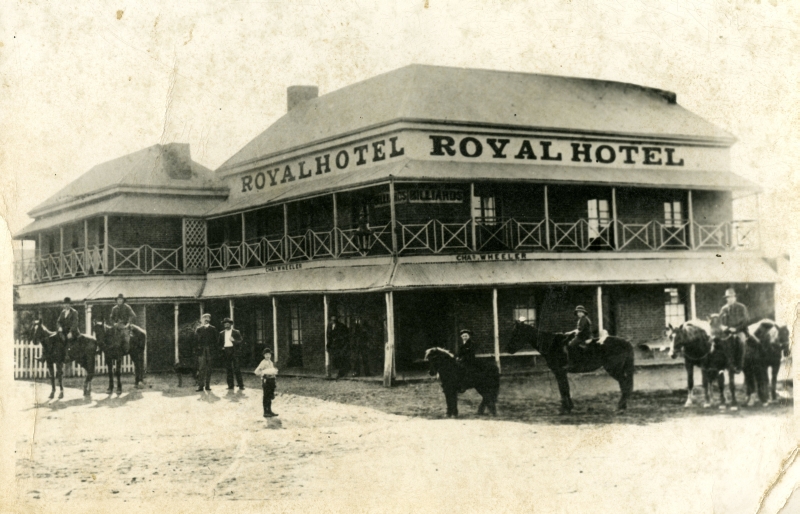 The Royal Hotel on the corner of Baylis and Forsyth streets in the late 1800s. 