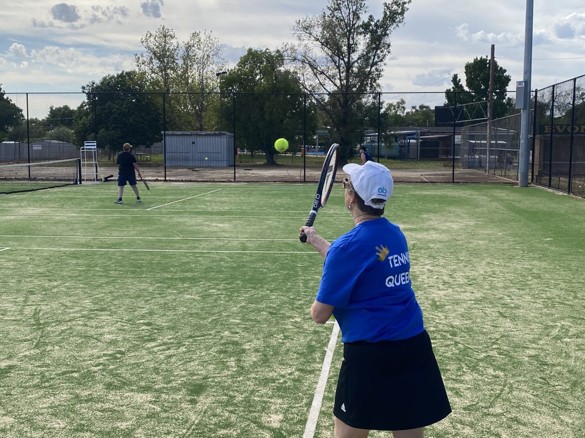 Robyn Meehan serving 