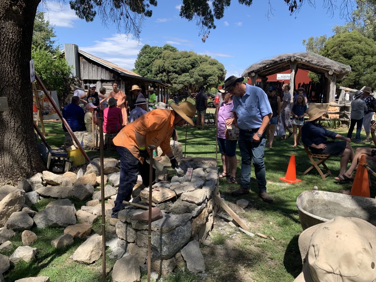 Bryan Winnett will again be showcasing the art of stone walling at this year's Forgotten Trades Festival at Jindera, where he will produce a sundial for the museum. 