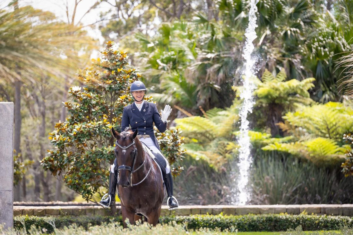 Dancing queen ... Riverina dressage rider, coach and judge Jodie Dunstan and Hollands Bend Highlander enjoyed several podium finishes in one of Australia's premier dressage events at picturesque South Coast equestrian venue, Willinga Park.