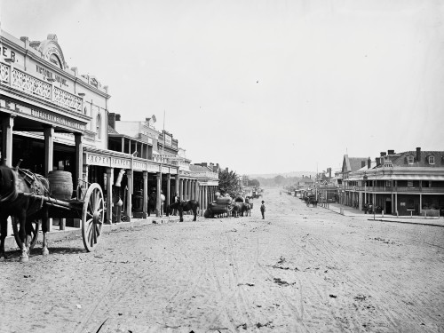 Wagga Wagga's sandy streets in 1870.