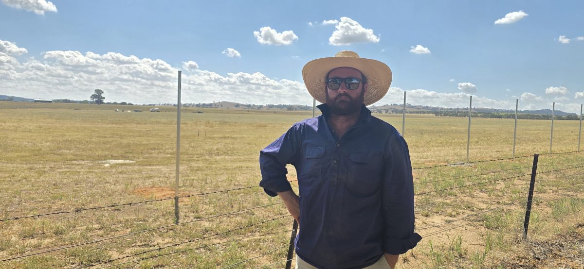 man at his farm