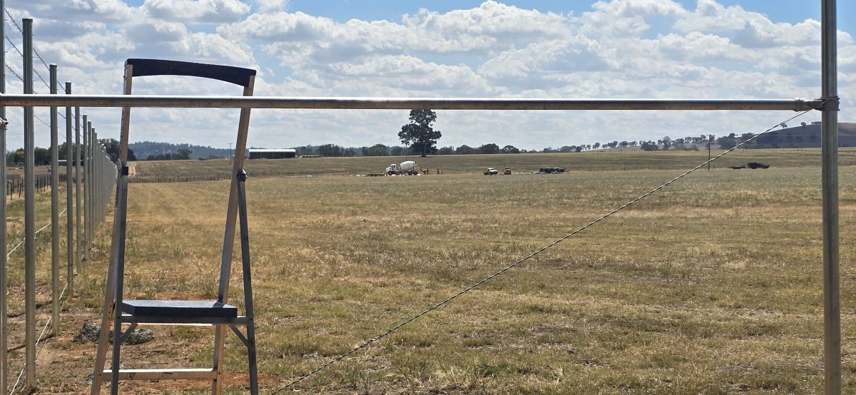 Solar farm construction underway on agricultural land 