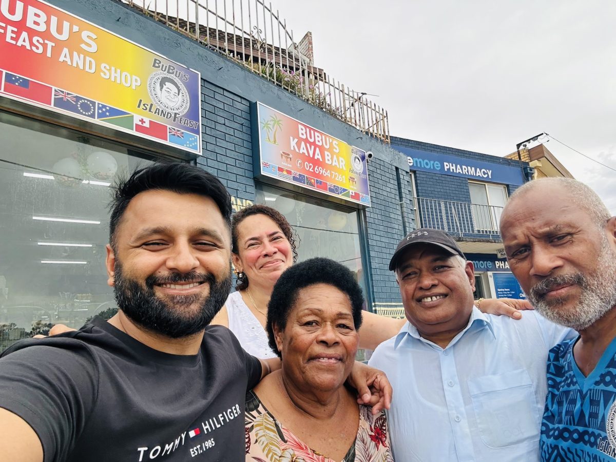 group of islanders outside Bubu's 