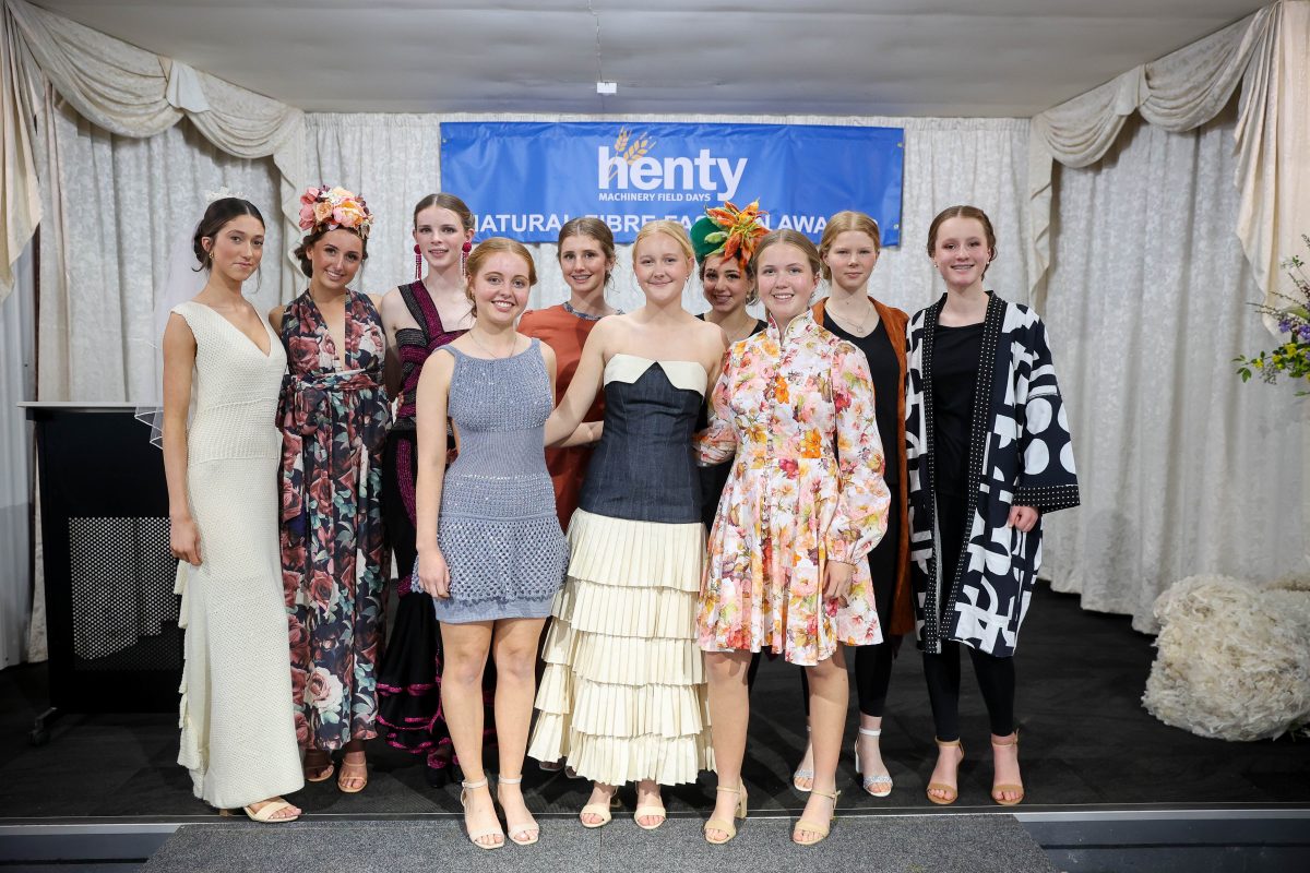 Winning garments from the 2024 Natural Fibre Fashion Awards at the Henty Machinery Field Days. The committee is introducing two new categories for this year's awards.