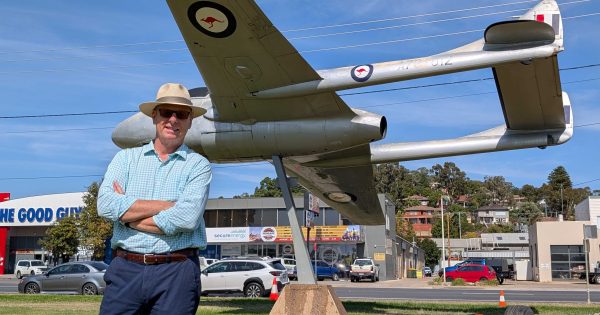 Wagga's De Havilland Vampire aircraft to get a new coat of paint amid Bolton Park revitalisation