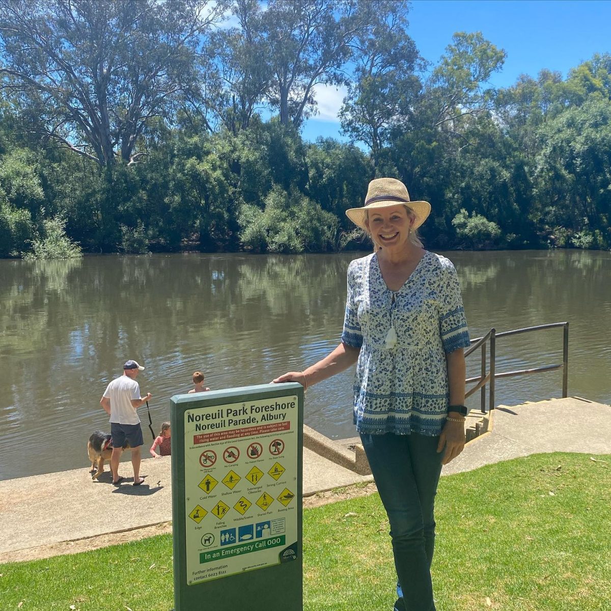 Sussan Ley in front of water