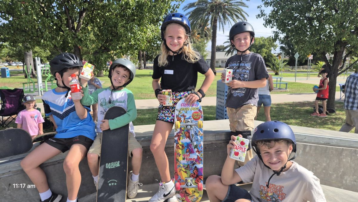 Kids at skate park