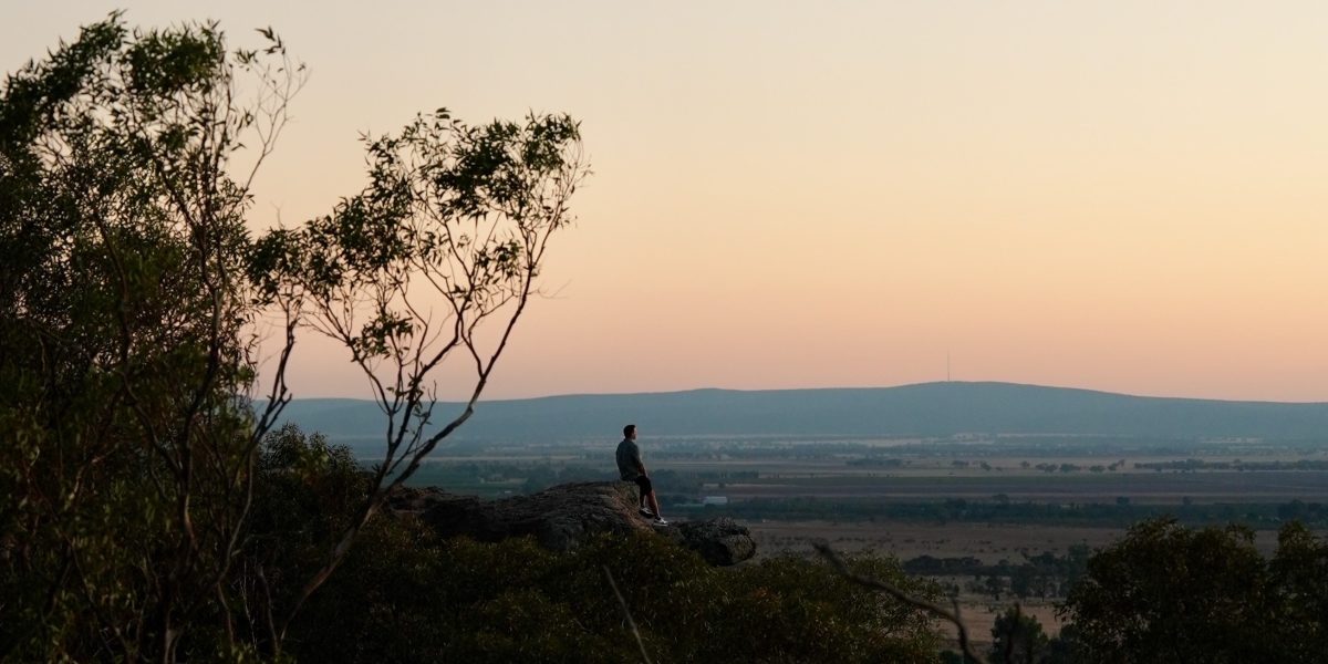 guy on hill