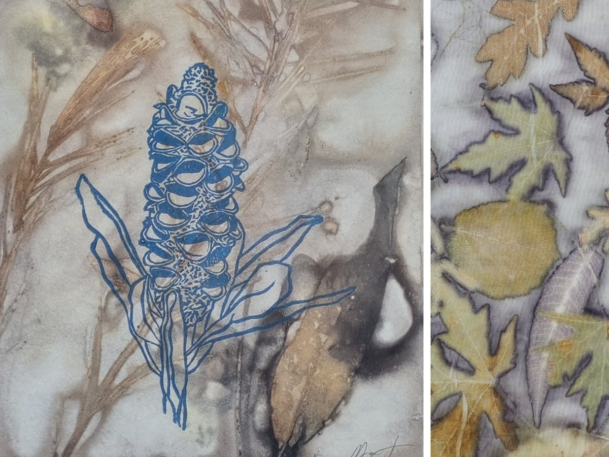 printmaking at an eco workshop