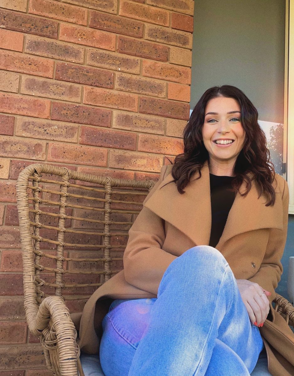 Allana Condron in a beige coat.