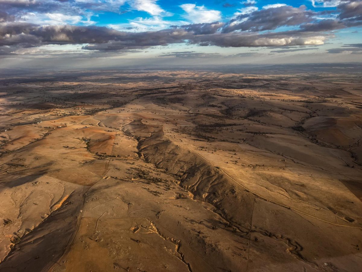 This photograph posted by Farmer Down Under on Facebook was taken just northeast of Wagga on 17 May showing the countryside 'looking extremely dry'.