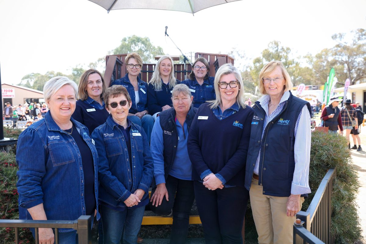 HMFD chief Belinda Anderson (left) with the all-female administrative team (Bec Clancy, Heather Barrett, Tania Knobel, Kayla Muller, Donna Taylor, Janice Terlich, Felicity Klemke and Kim Woods) credited with being the 'engine room' of the long-standing Riverina event.
