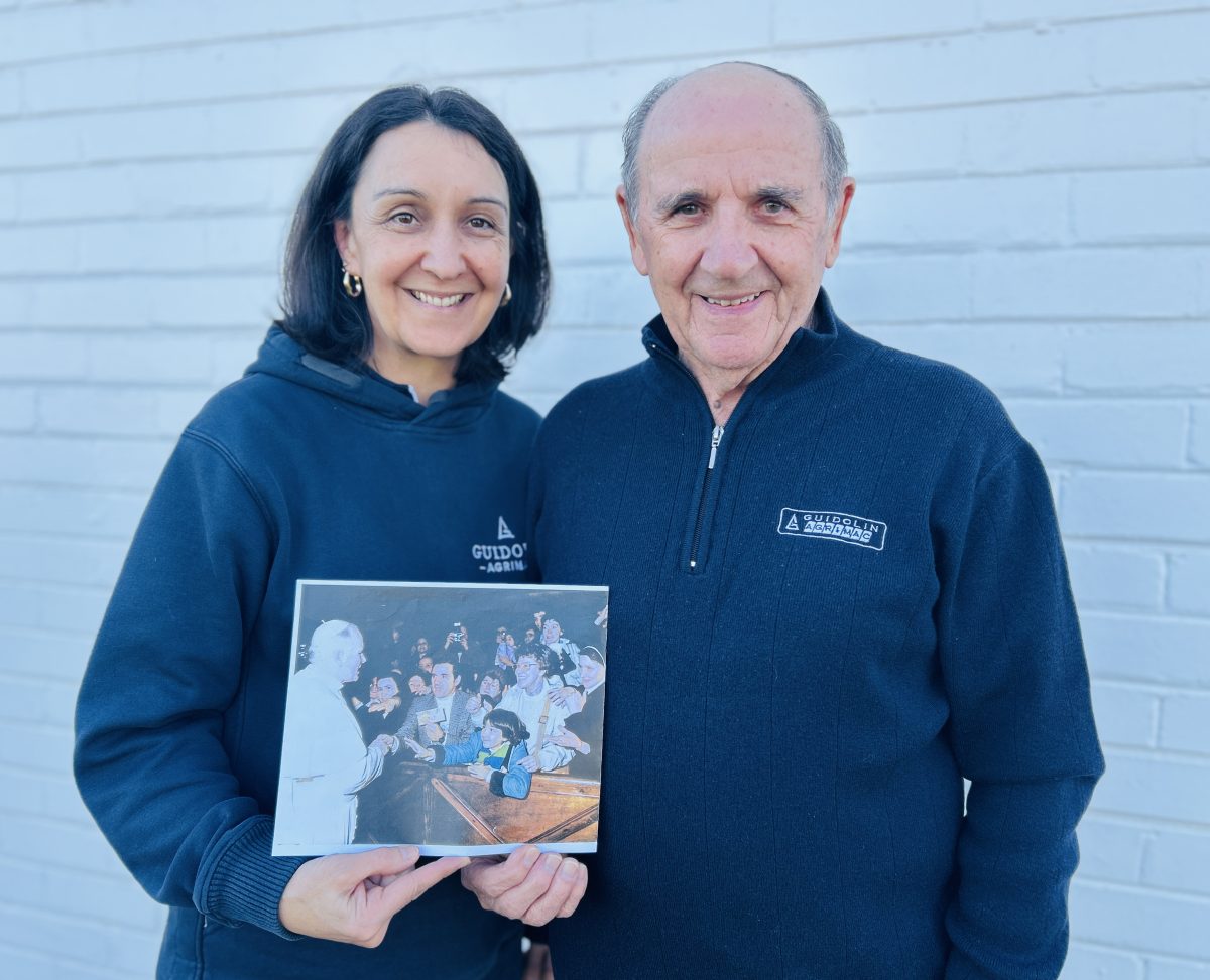 Father, daughter and pope photo