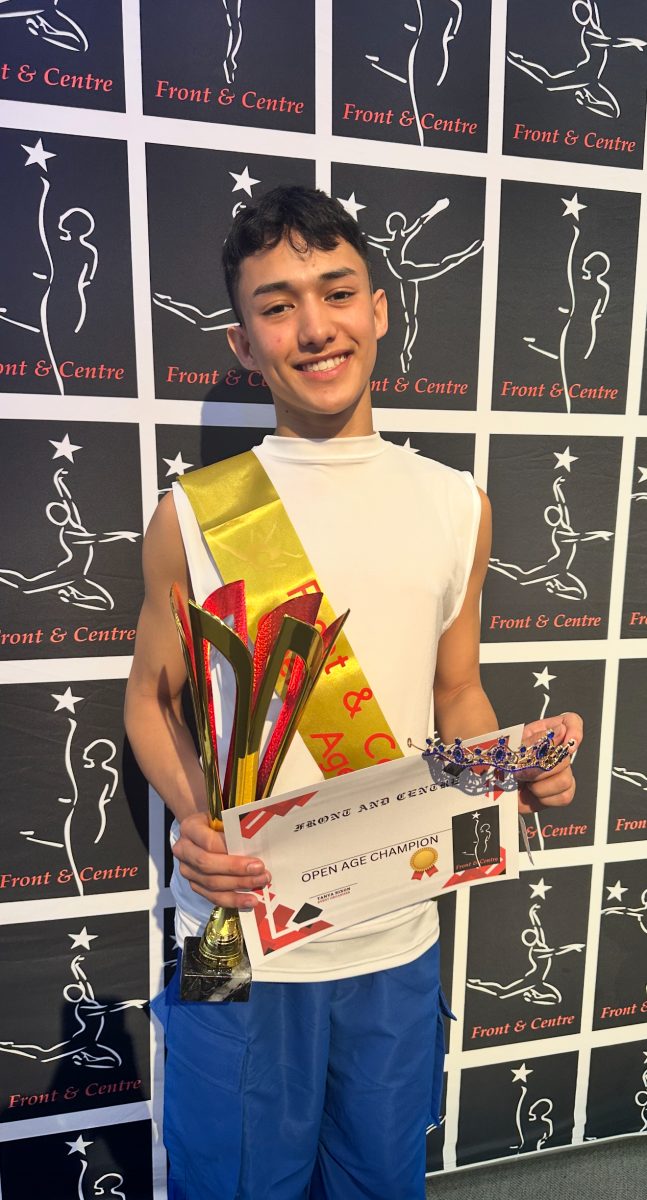 boy with award