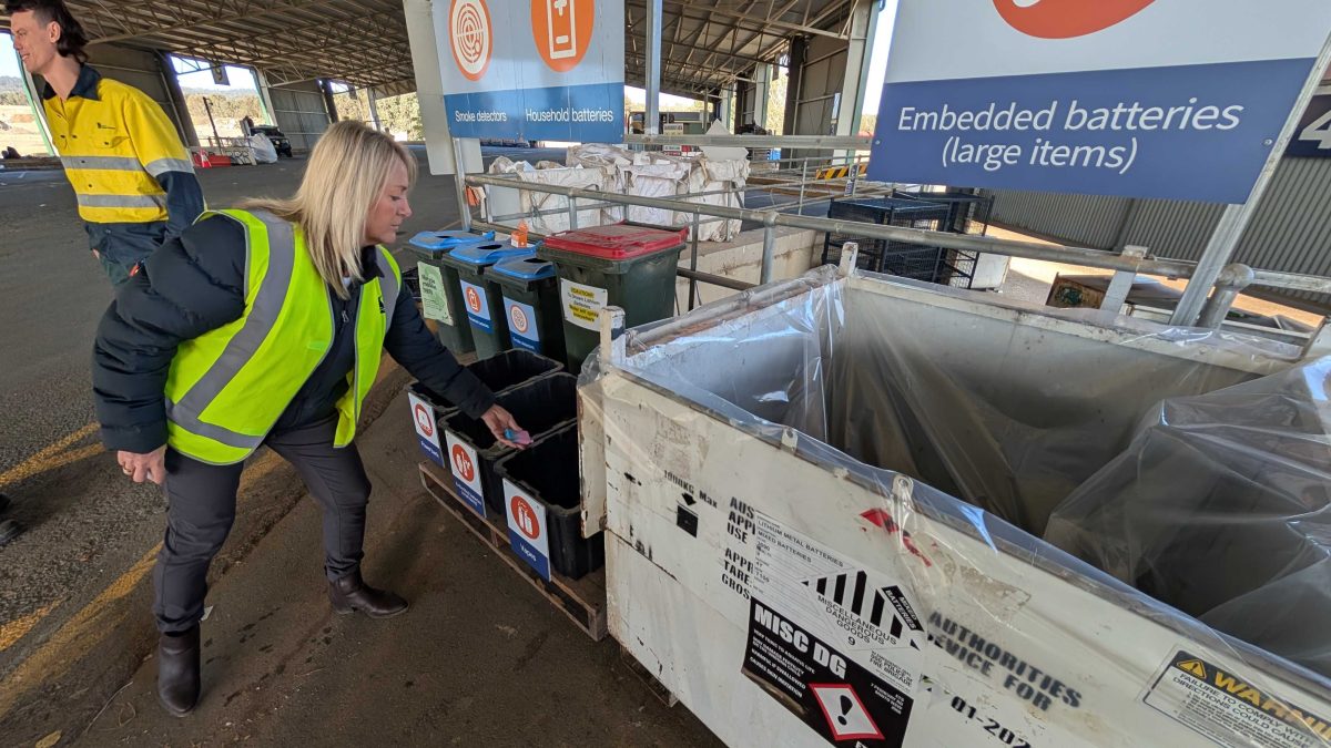 GWMC Facilities Manager Andrea Baldwin is encouraging local residents to bring items with embedded batteries to the Gregadoo Waste Management Centre to be disposed of properly.