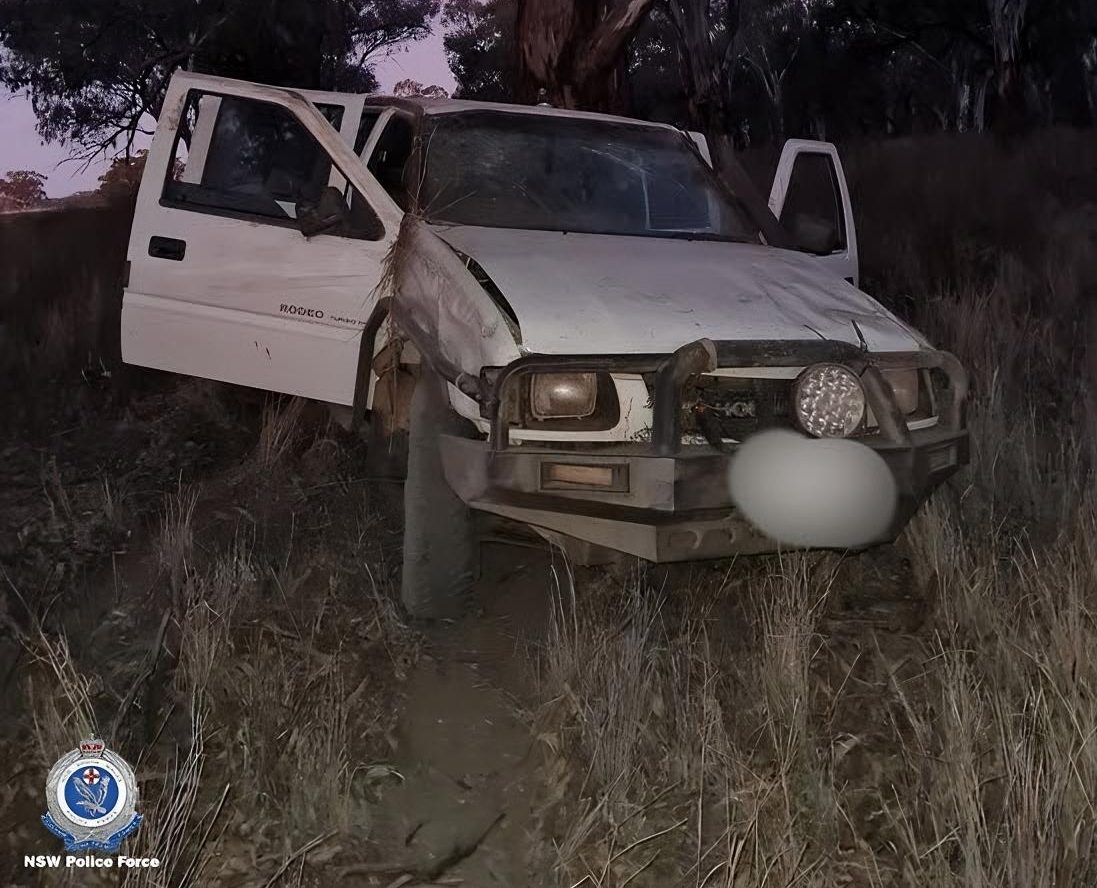 crashed ute