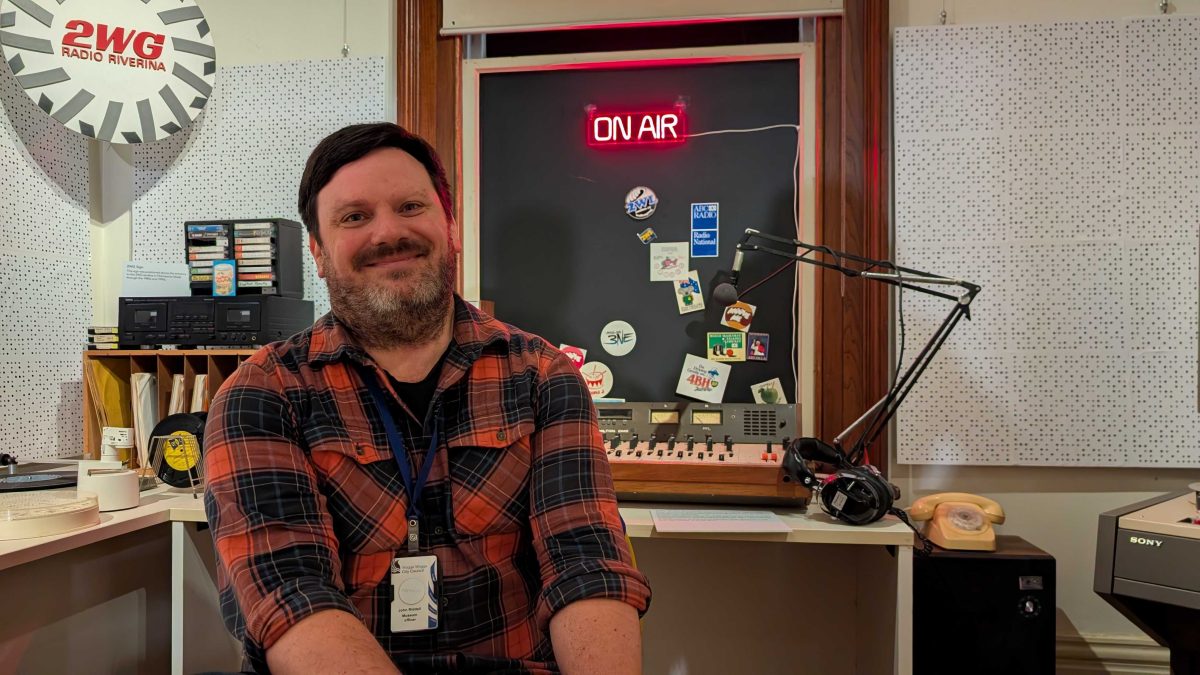 <em>AUDIO/VISUAL</em> curator John Riddell is excited for the Wagga community to experience the new exhibition.